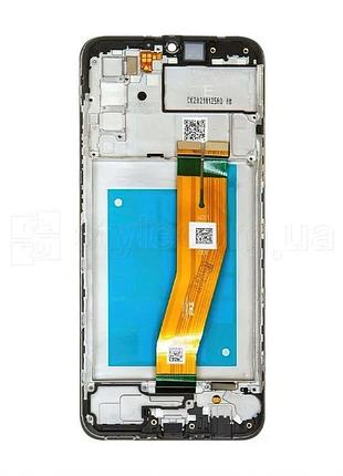 Дисплей samsung a02s/a025 оригинального качества ips 160х72 мм черный с тачскрином и рамкой (836137)