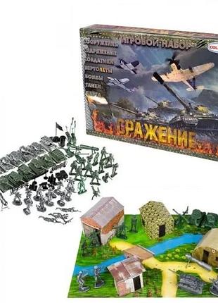 Игровой набор colorplast "солдатики. сражение" 100 фигурок и 6 вертолетов (838958)