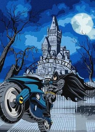 Картина по номерах ідейка batman: batcycle 40х50 см з фарбами металлік (839222)