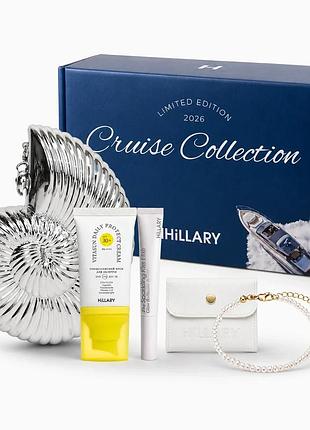 Набір для догляду за обличчям hillary silver sun cruise edition крем spf 30+ бальзам-блиск сумка 300 шт (840534)
