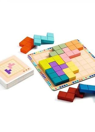 Настольная игра полисимо 1 игрок 30 карточек заданий деревянные фигуры английский 20 мин от 7 лет (823615)