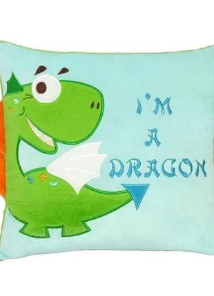 Подушка tigres дракончик iʼm a dragon мягкая 28 см разноцветная (839857)