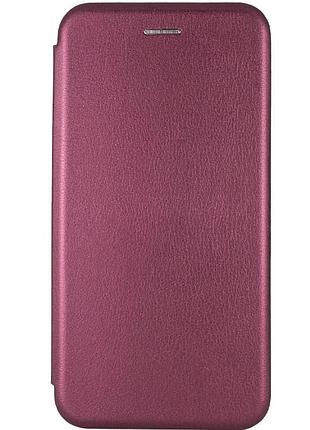 Чохол-книжка для samsung galaxy a50/a50s/a30s з штучної шкіри бордовий з функцією підставки (910355)