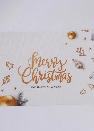 Коврик для сервировки стола 45х30 см пвх святковий merry christmas and happy new year (846386)