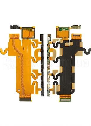 Шлейф для sony xperia z1 c6902 l39h з кнопками ввімкнення, звуку, мікрофоном, вібромотором 10х1 см high quality (835225)