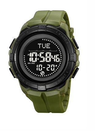 Наручні годинники skmei 2564ag army green тактичні з компасом і підсвіткою (840198)