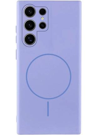 Чехол silicone cover full camera для samsung galaxy s26 ultra силіконовий сиреневий (912525)