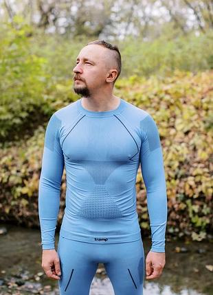 Термобелье мужское комплект tramp active футболка+штаны 2xl хлопок-полиэстер синий (884451)