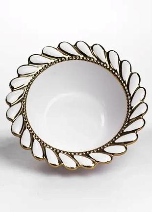 Глибока тарілка tiffany фарфоровая 25,5 см біла 1,4 л (846475)