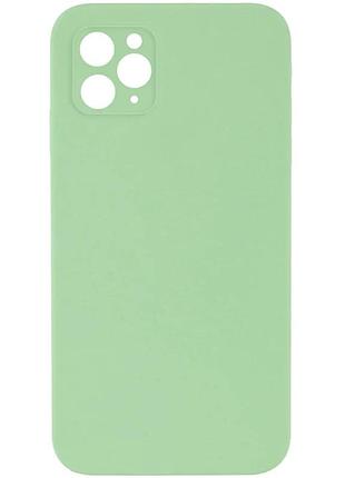 Чехол full camera для apple iphone 11 pro max 6.5" силиконовый мятный (923453)