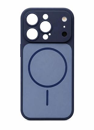 Чохол-накладка mag cover для apple iphone 15 pro max силіконовий dark blue протиударний (871264)