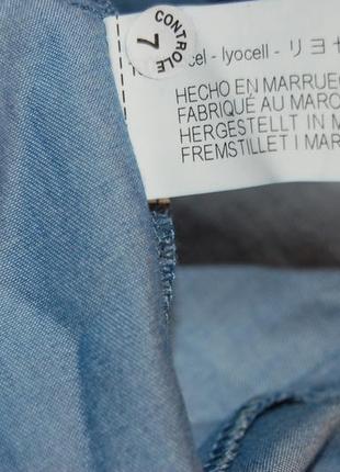 Асиметричне джинсове плаття з оборками і объмными руквами zara 100% лиоцелл як нове8 фото