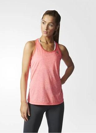 [m] женская спортивная майка adidas shirt tank top orange women m climalite excellent condition