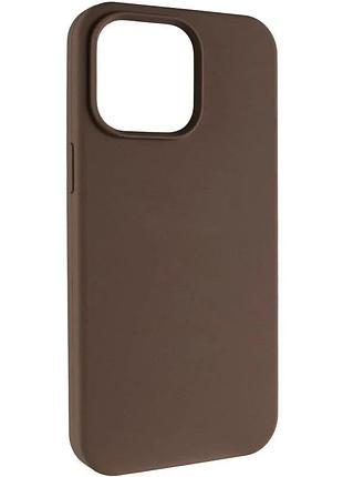 Чехол для apple iphone 11 pro max 6.5" силиконовый коричневый с magsafe (910706)