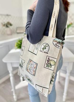 Сумка гобеленова limaso eden057-sm 34x35 см бежевий 75% поліестер, 22% бавовна, 3% акрил (873826)