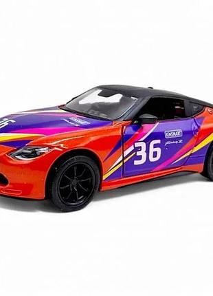 Машинка kinsmart nissan fairlady z помаранчева з інерційним механізмом (839007)