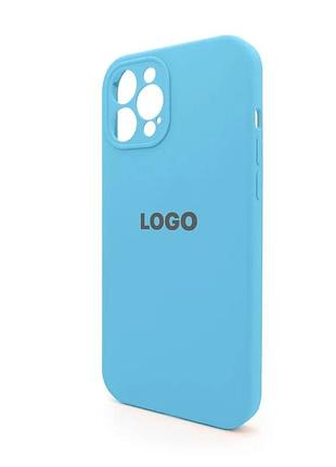 Чехол silicone case для apple iphone 12 pro max закрытая камера силикон голубой (837371)