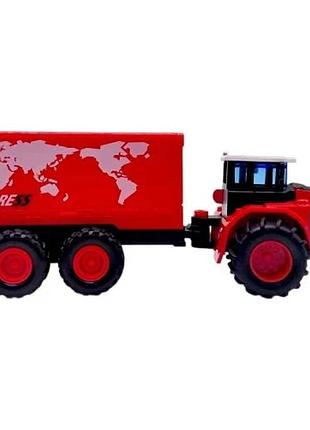 Металевий трактор yg toys інерційний червоний (839831)