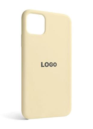 Чехол silicone case для iphone 11 pro max молочный силикон закрытый низ (835283)