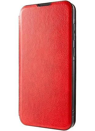 Чохол-книжка для xiaomi redmi note 14 4g штучна шкіра червоний з підставкою та візитницею (920791)