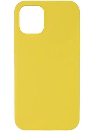 Чехол накладка siliconcase для apple iphone 14 жовтий силікон 6.1" антиковзання (910248)