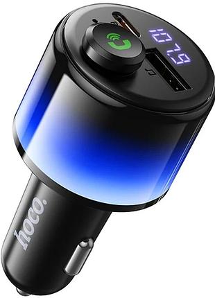 Азу fm модулятор hoco e166 path pd42w qc3.0 1usb-a 1type-c черный 85x38x38 мм пластик (911150)