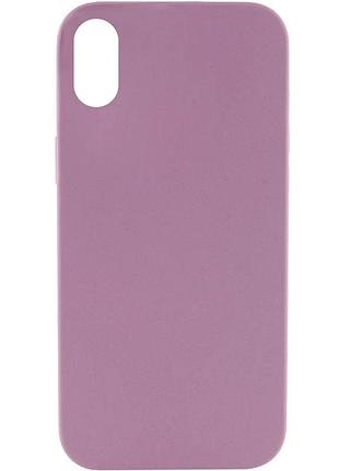 Чехол накладка для apple iphone x/xs 5.8" силіконовий ліловий lilac pride (924282)