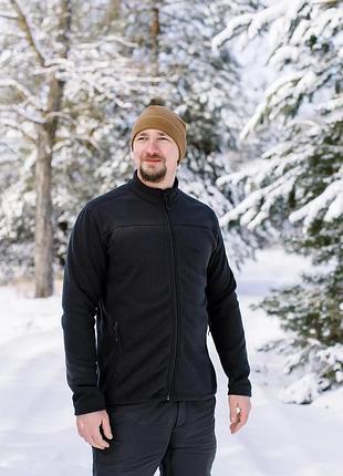 Кофта мужская флисовая tribe fleece jacket t-kj-0011 черная 48 флис (884459)