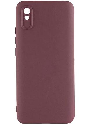 Чехол накладка full camera для xiaomi redmi 9a tpu бордовий marsala (930424)