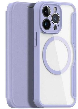 Чехол-книжка dux ducis skin x pro magsafe для apple iphone 14 pro 6.1" tpu+pc фиолетовый (912555)