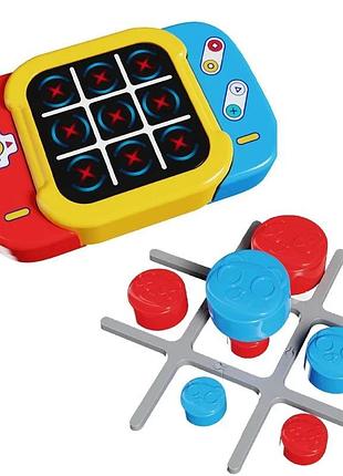 Портативна гра tic tac toe 2in1 електронна жовта пластикова 19,8х11,9х4,7 см (926197)