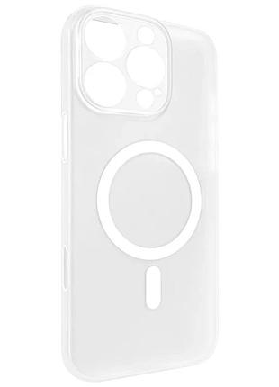Чехол для apple iphone 16 pro max slim matte з magsafe пластик білий 6.9" (925824)