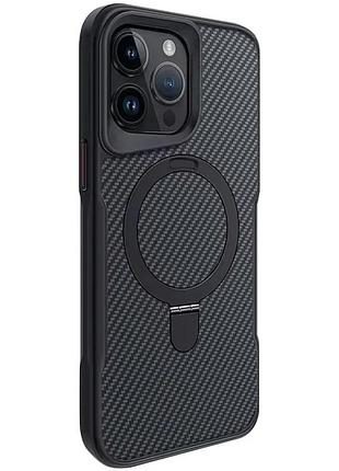 Tpu+pc чехол з magsafe для apple iphone 14 pro (6.1") чорний з функцією підставки (911653)