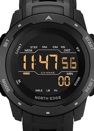 Наручні годинники north edge mars pro 5bar кварцові чорні каучуковий 44х15 мм (909423)