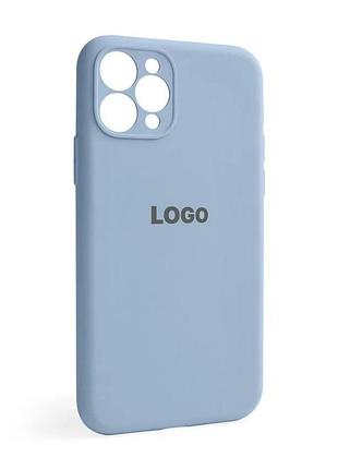 Чохол-накладка apple iphone 11 pro силіконовий закрита камера 0,5 см блакитний (836269)