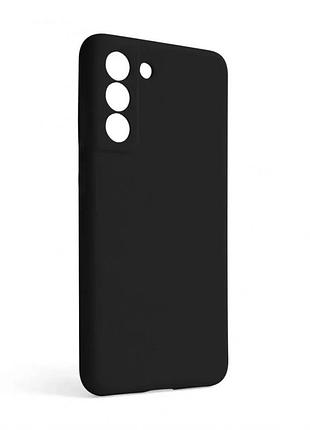 Чохол-накладка silicone case для samsung galaxy s21 fe/g990 чорний силікон закритий низ (836273)