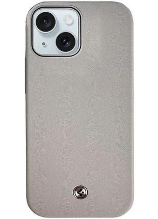 Чехол sgp pc+leather magsafe для apple iphone 14 6.1" пластик + штучна шкіра сірий (911038)