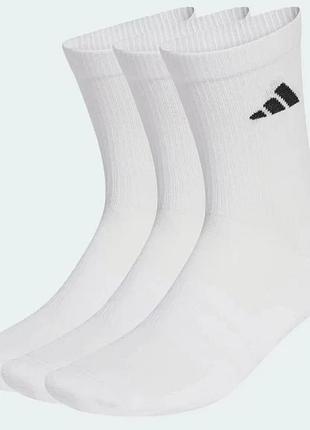 Шкарпетки adidas c ess crw 3p короткі 43-45 білий 56% бавовна, 40% перероблений поліестер (819988)