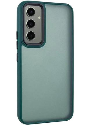 Чехол накладка противоударный для samsung galaxy s26+ tpu+pc зеленый матовый (922307)