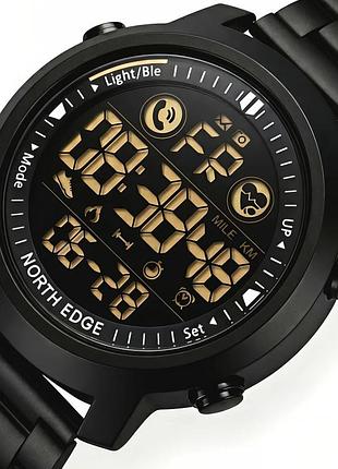 Наручні годинники north edge laker iron edition кварцові чорні 44х15 мм полікарбонат каучук (909249)