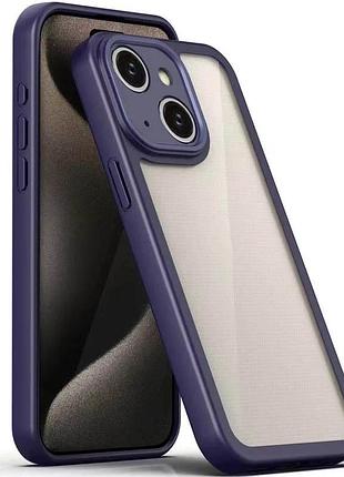 Tpu чехол transparent для apple iphone 14 1,5mm purple (923986)