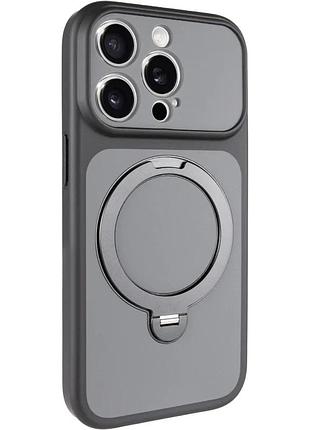 Чехол накладка full camera magsafe для apple iphone 14 pro max tpu чорний (911931)
