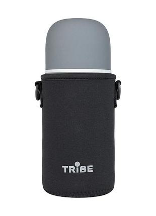 Чохол для термоса tribe neoprene cover soft touch 1 л чорний (883524)