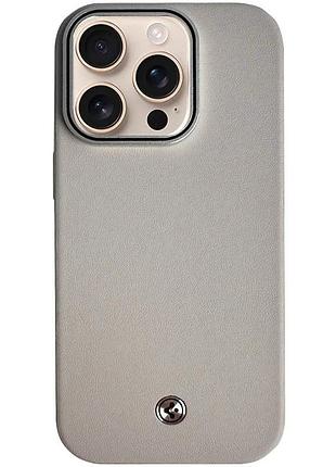 Чехол sgp pc+leather з magsafe для apple iphone 14 pro max 6.7" пластик + штучна шкіра сірий (915881)