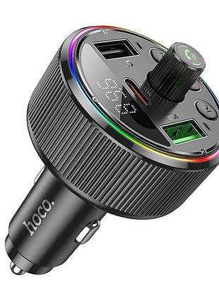 Fm-модулятор hoco e82 guerrero 30w quick charge 3.0 bluetooth черный (870480)