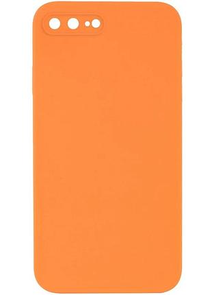 Чехол silk square full camera для apple iphone 7 plus/8 plus 5.5" силіконовий оранжевий papaya (921951)