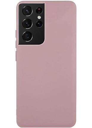 Чехол накладка для samsung galaxy s21 ultra силиконовый pink sand 0,5 мм (912773)