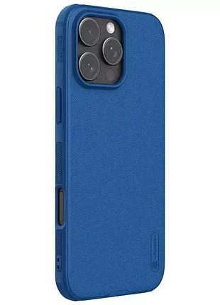 Чехол nillkin matte pro для apple iphone 16 pro ультратонкий пластик синий (929645)
