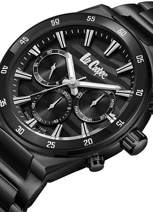 Наручні годинники lee cooper hit black аналогові металеві 43x11 мм чорні (909075)