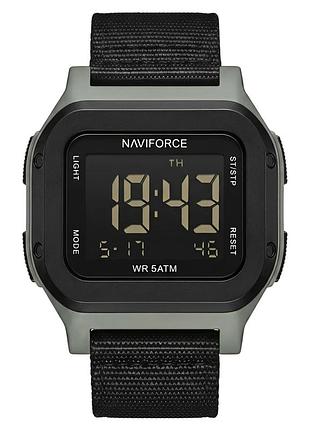 Наручний годинник naviforce cube strong nylon кварцовий 48x13 мм сірий пластик 5 атм (909519)